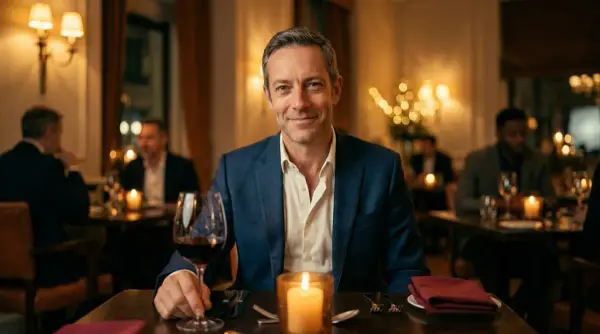 CEO en una cena en un restaurante — personal branding que funciona también en las citas