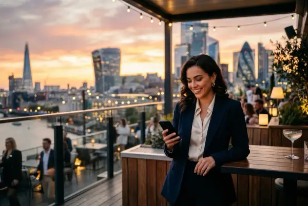 Genç bir kadın odasında buluşma için hazırlanıyor, pencereden sıcak ışık geliyor